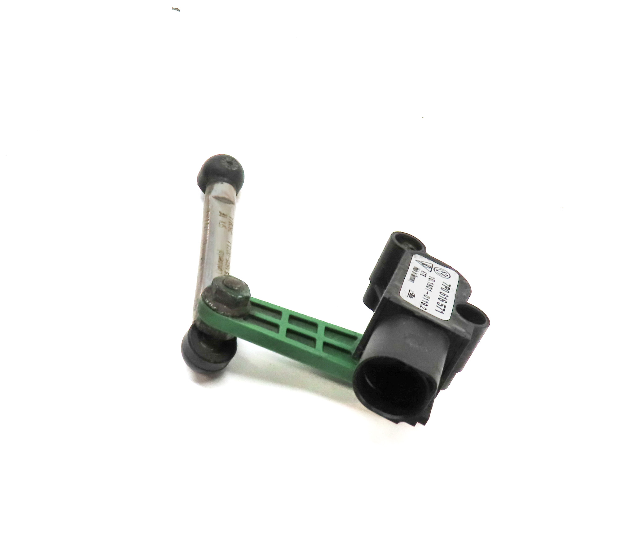 2012 PORSCHE CAYENNE (958) REAR LEFT SUSPENSION HEIGHT LEVEL SENSOR MODULE — exact item pictured